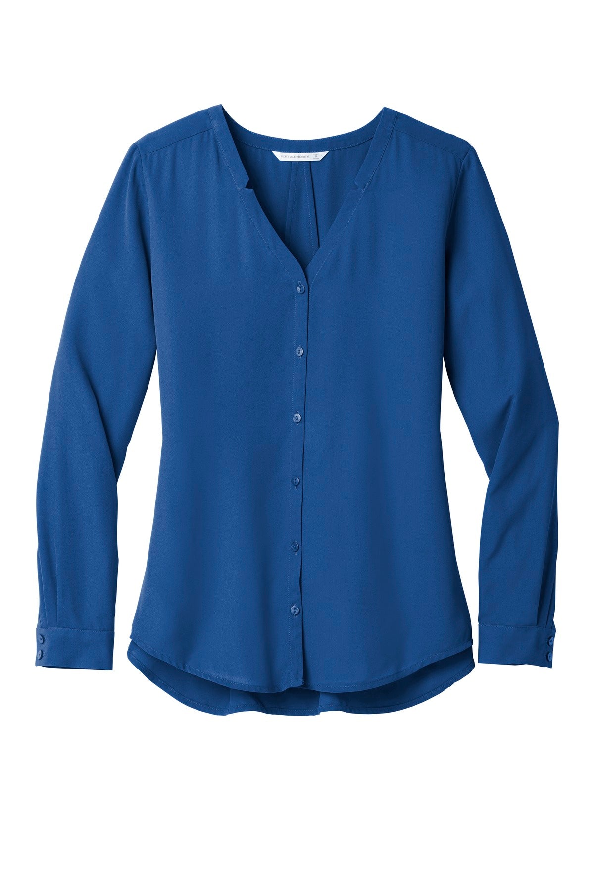 Port Authority Women's Long Sleeve Button-Front Blouse. LW700 Womens Apparel Shirts & Tops