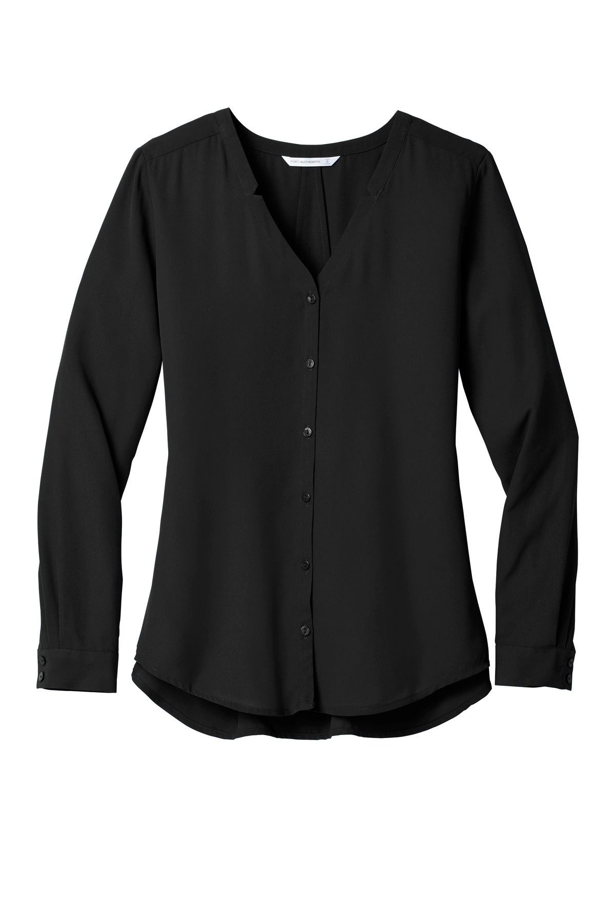 Port Authority Women's Long Sleeve Button-Front Blouse. LW700 Womens Apparel Shirts & Tops