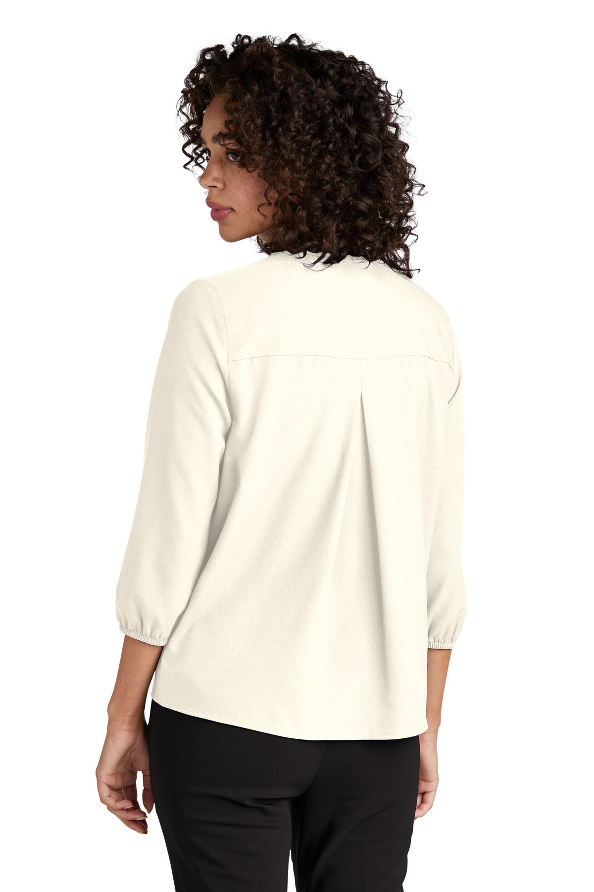 MERCER+METTLE Women's Stretch Crepe 3/4-Sleeve Blouse MM2011 Womens Apparel Shirts & Tops