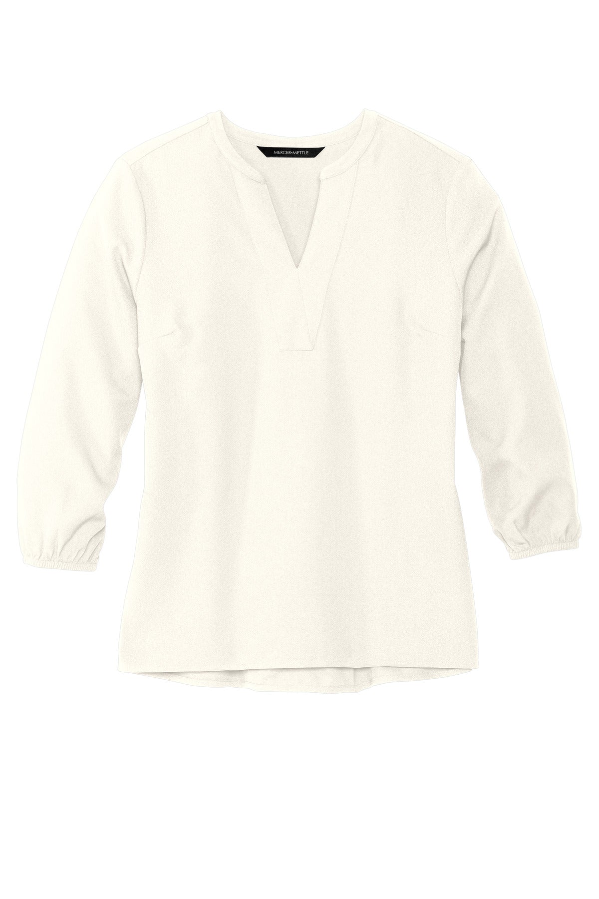 MERCER+METTLE Women's Stretch Crepe 3/4-Sleeve Blouse MM2011 Womens Apparel Shirts & Tops