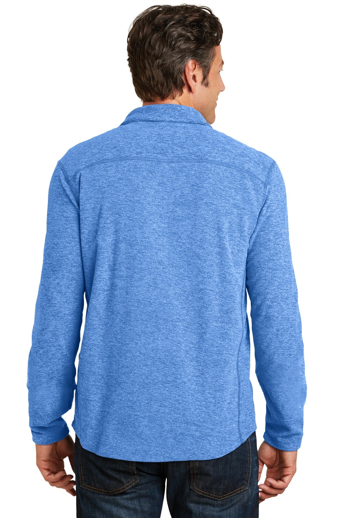 Port Authority Men's Heather Microfleece 1/2-Zip Pullover. F234 Mens Apparel Shirts & Tops