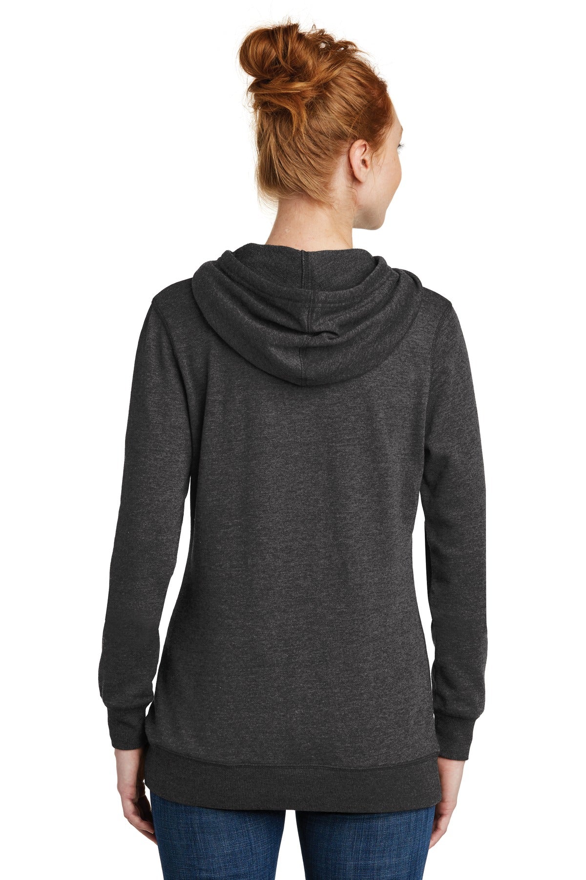 District Women's Lightweight Fleece Hoodie. DM493 Womens Apparel Sweatshirts & Fleece