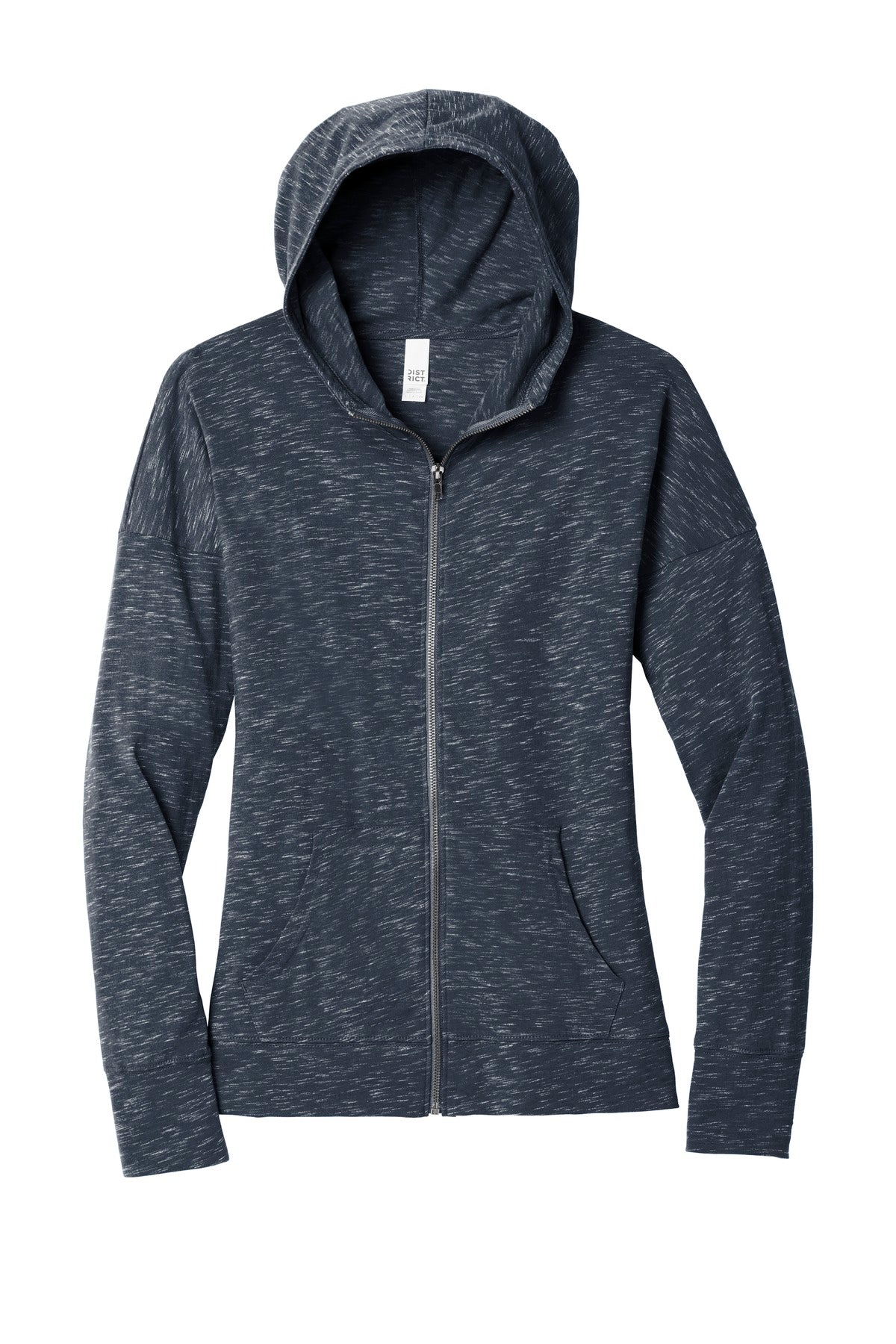 District Women's Medal Full-Zip Hoodie. DT665 Womens Apparel Sweatshirts & Fleece