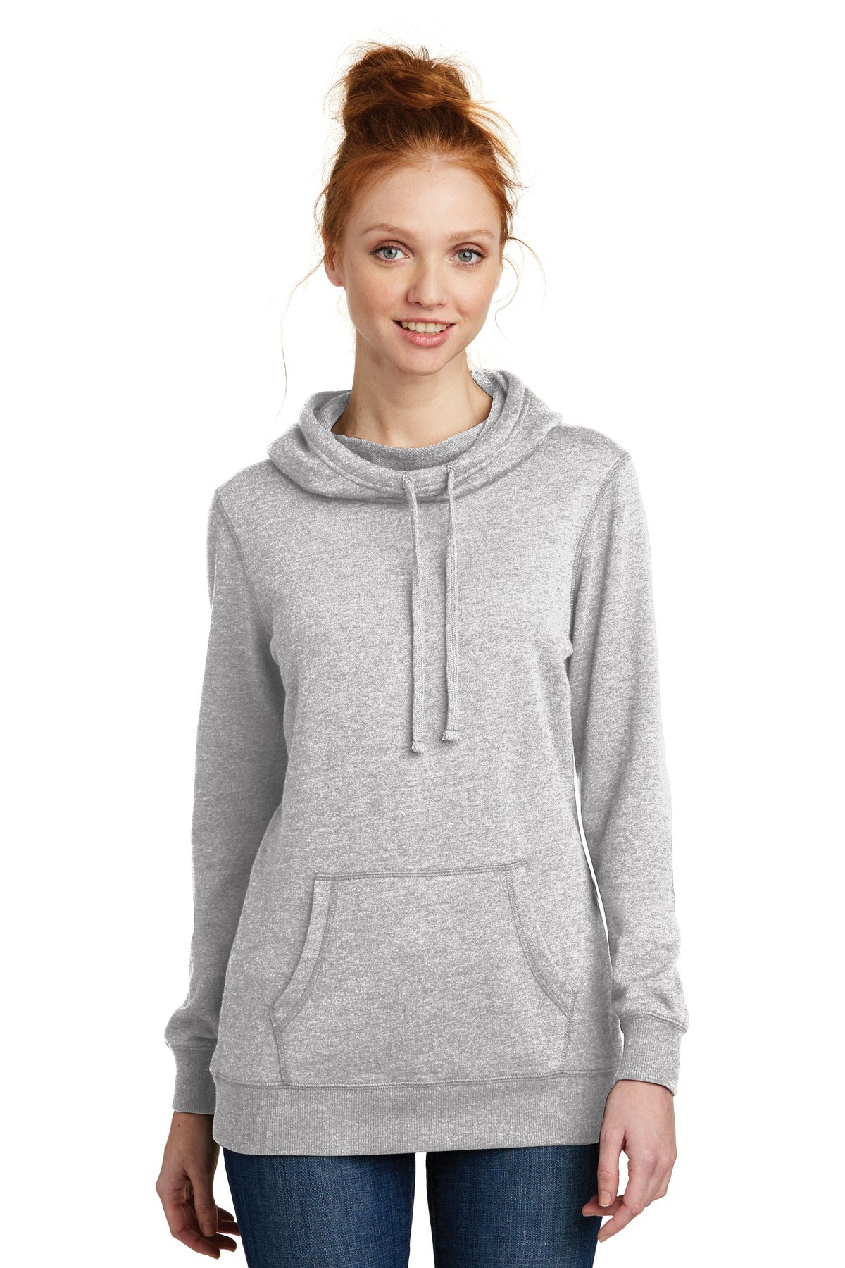 District Women's Lightweight Fleece Hoodie. DM493 Womens Apparel Sweatshirts & Fleece
