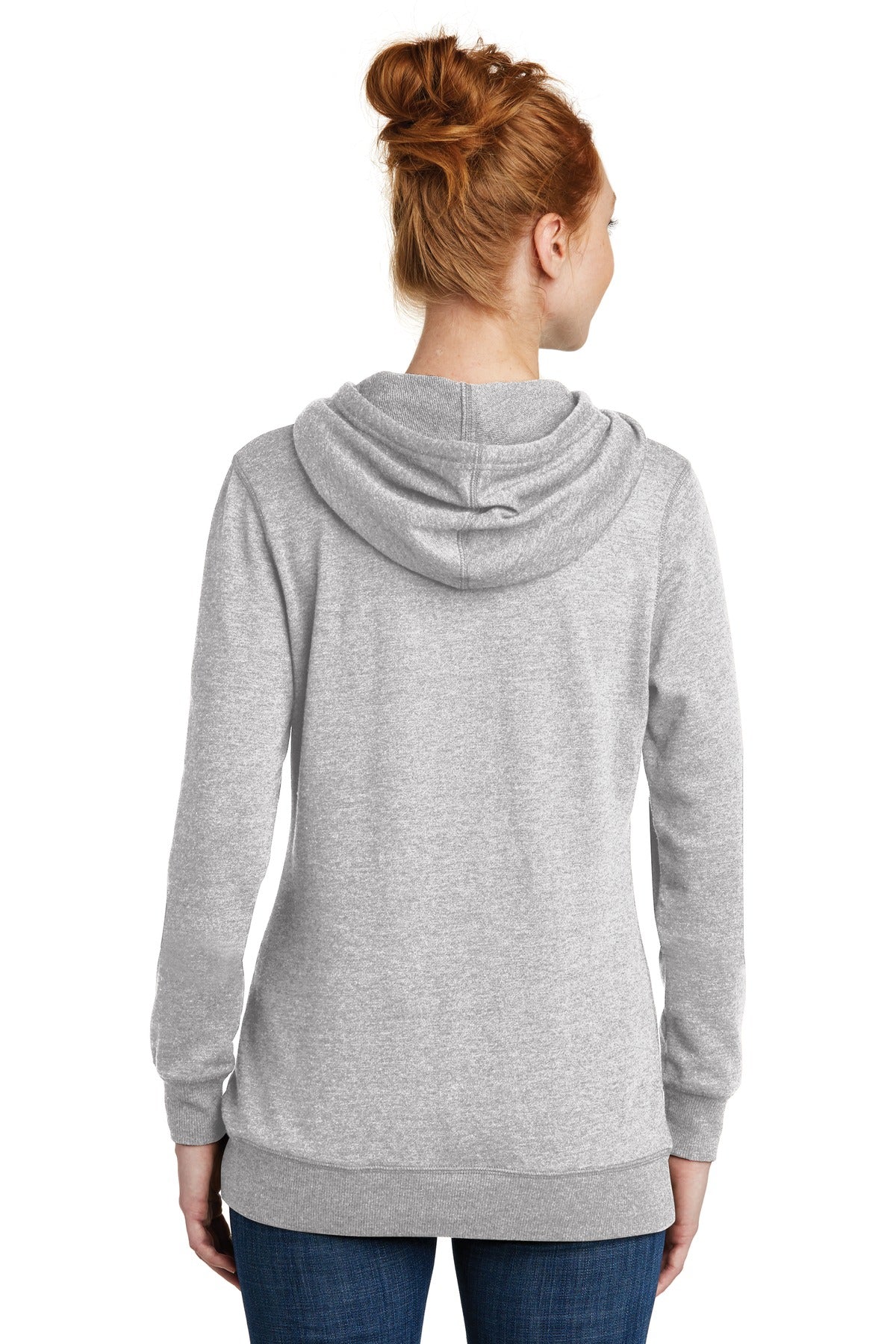 District Women's Lightweight Fleece Hoodie. DM493 Womens Apparel Sweatshirts & Fleece