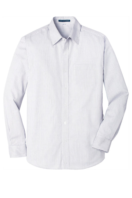 Port Authority Men's Micro Tattersall Easy Care Shirt. W643 Mens Apparel Shirts & Tops