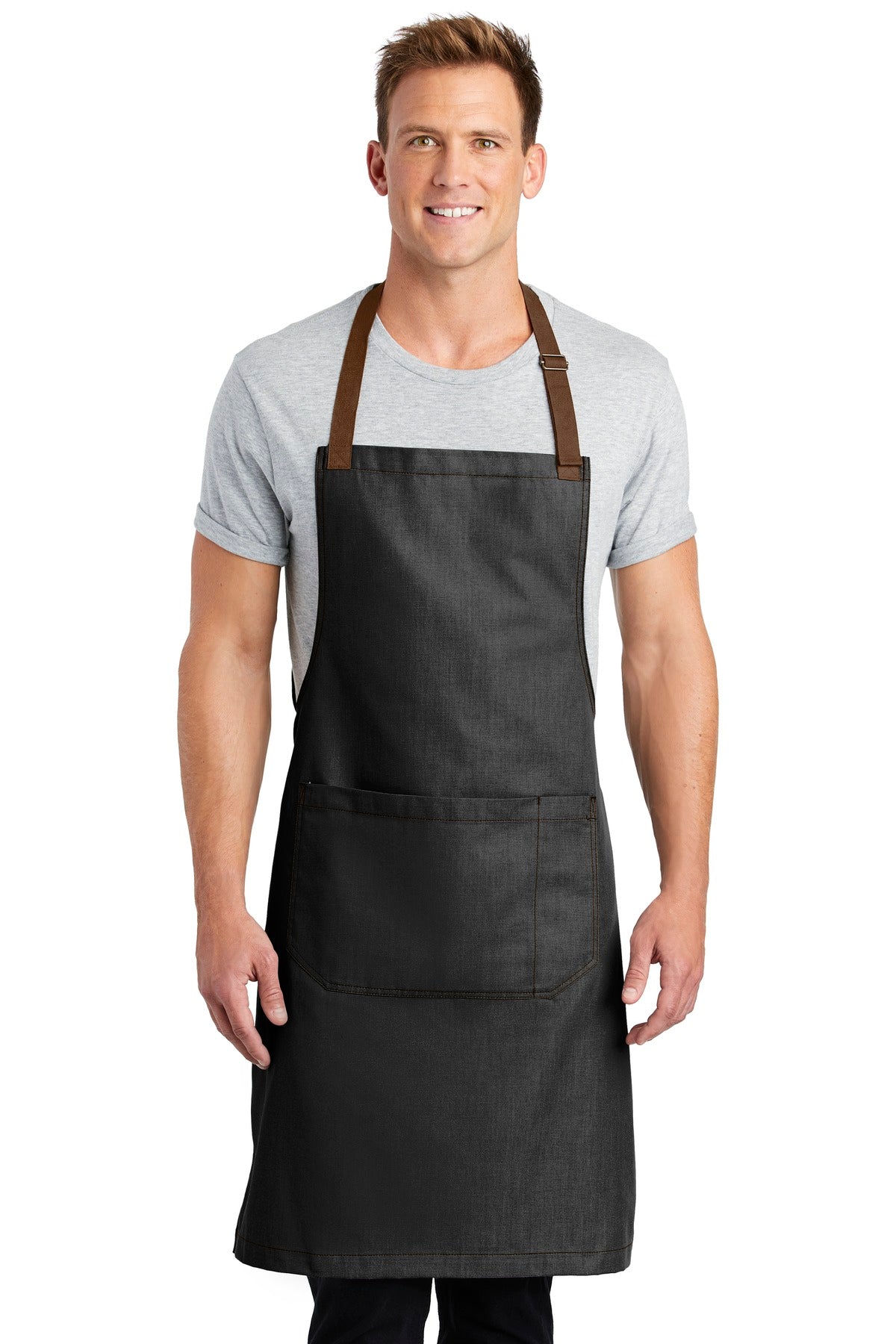 Port Authority Market Full-Length Bib Apron. A800 Unisex Accessories Aprons