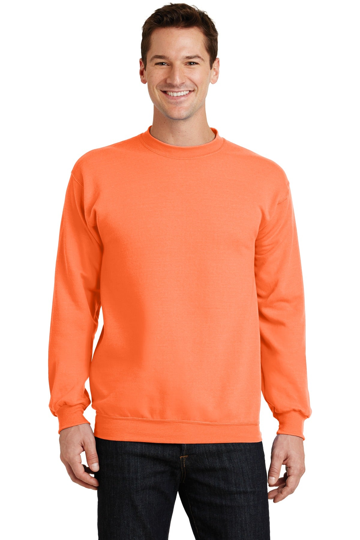Port & Company Men's Core Fleece Crewneck Sweatshirt. PC78 1of2 Mens Apparel Sweatshirts & Fleece