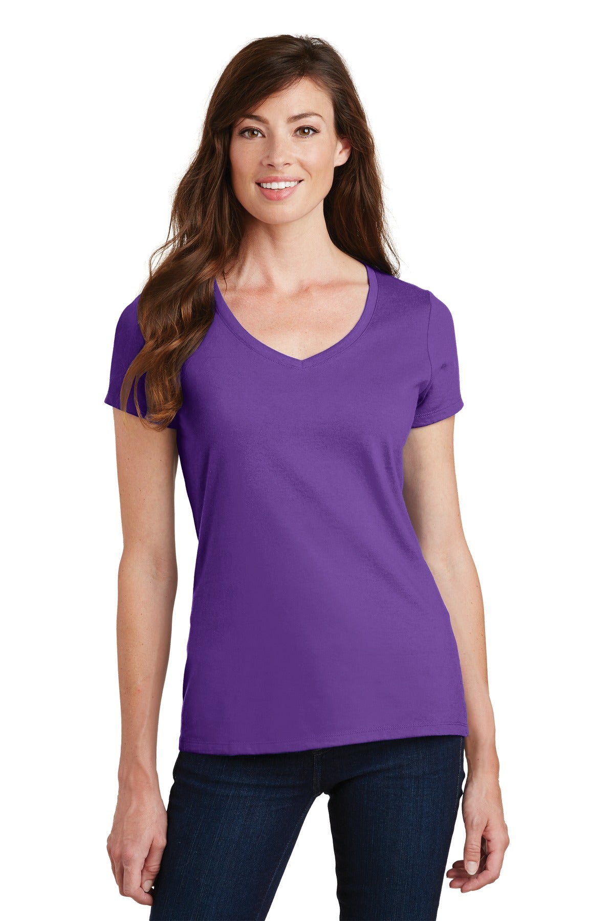Port & Company - Women's Fan Favorite V-Neck Tee LPC450V 2 of 2 Womens Apparel Shirts & Tops