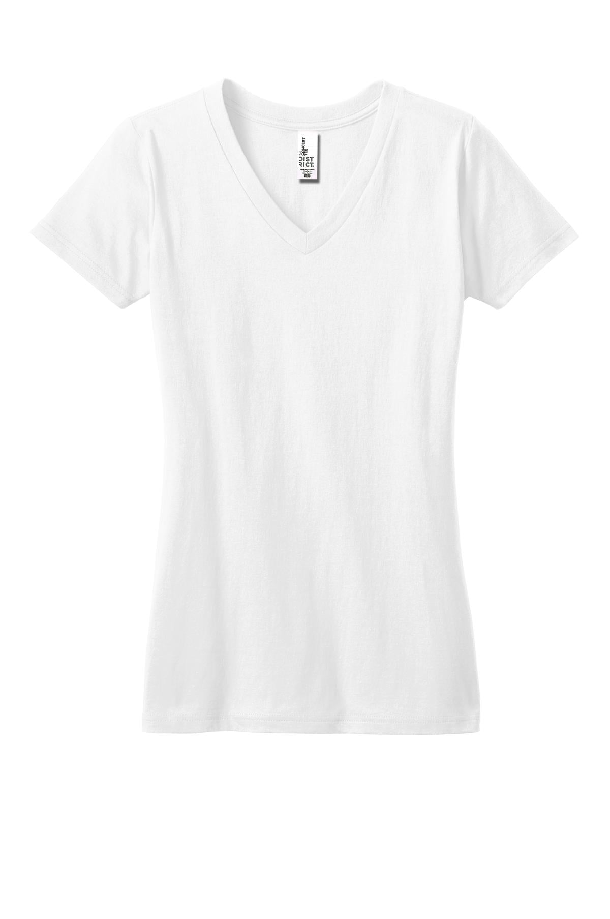 District - Juniors The Concert Tee V-Neck. DT5501 Womens Apparel Shirts & Tops