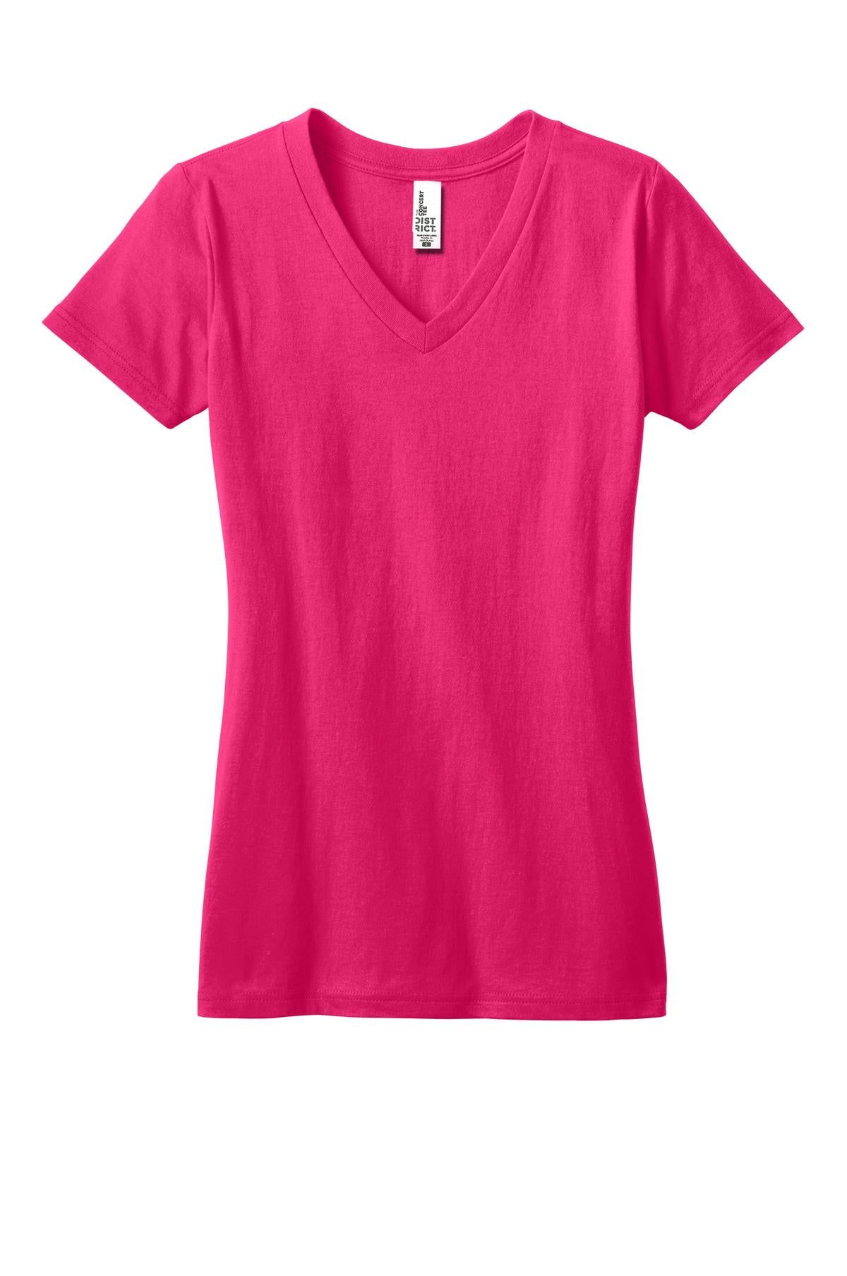 District - Juniors The Concert Tee V-Neck. DT5501 Womens Apparel Shirts & Tops