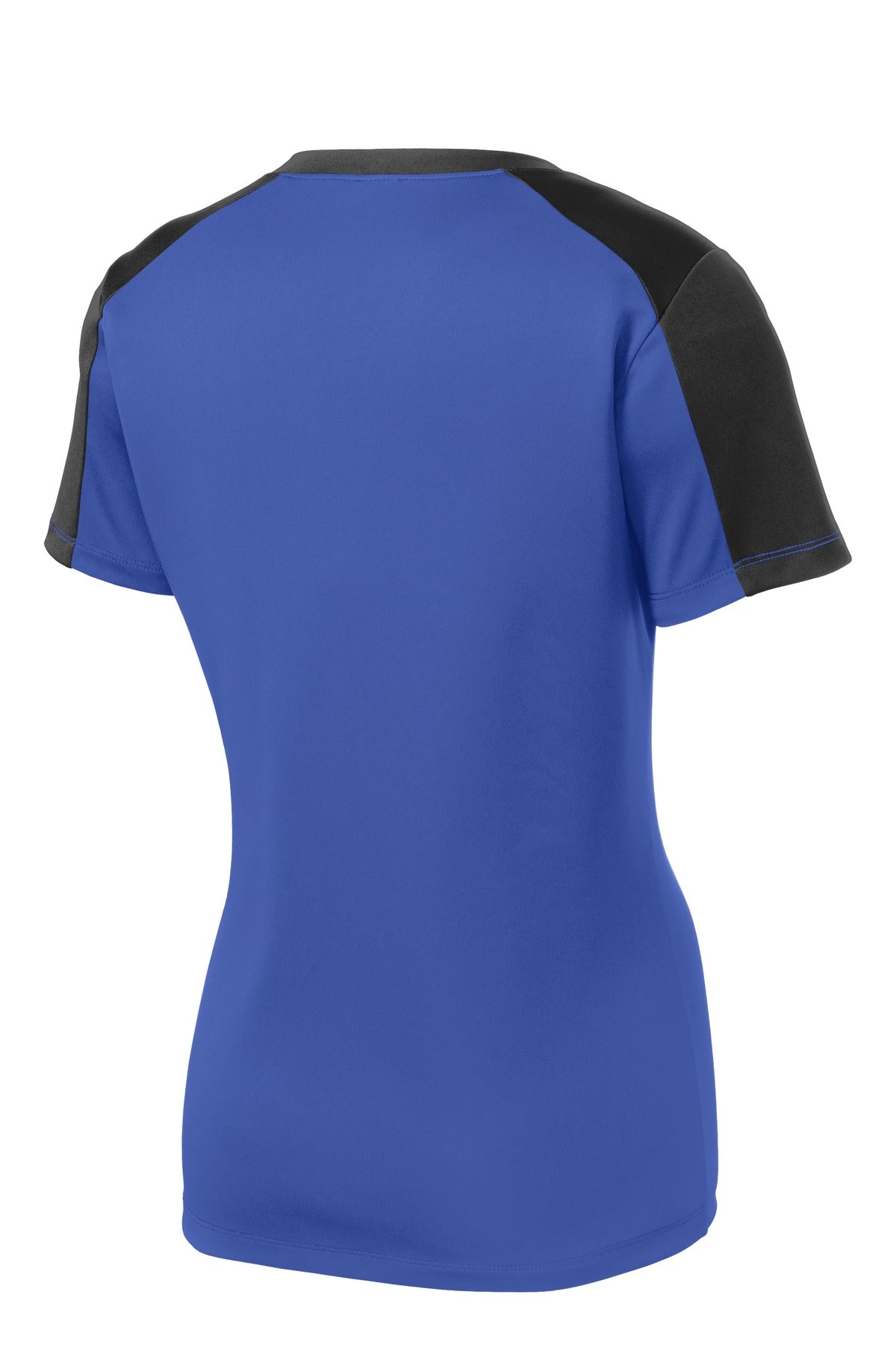 Sport-Tek Women's PosiCharge Competitor Sleeve-Blocked V-Neck Tee LST354