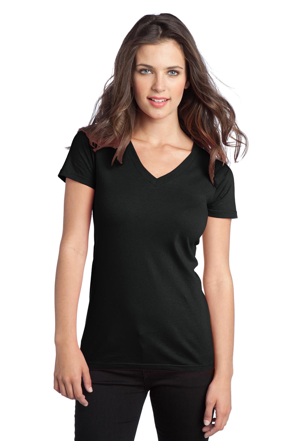 District - Juniors The Concert Tee V-Neck. DT5501 Womens Apparel Shirts & Tops