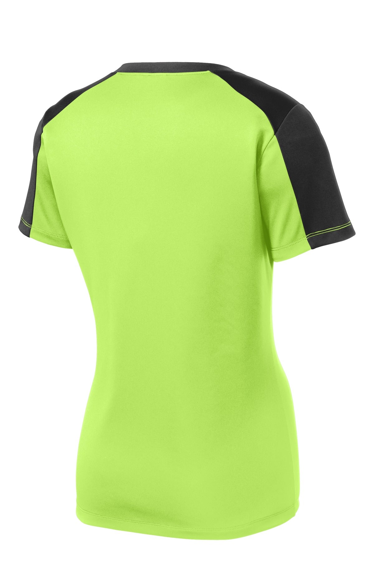 Sport-Tek Women's PosiCharge Competitor Sleeve-Blocked V-Neck Tee LST354