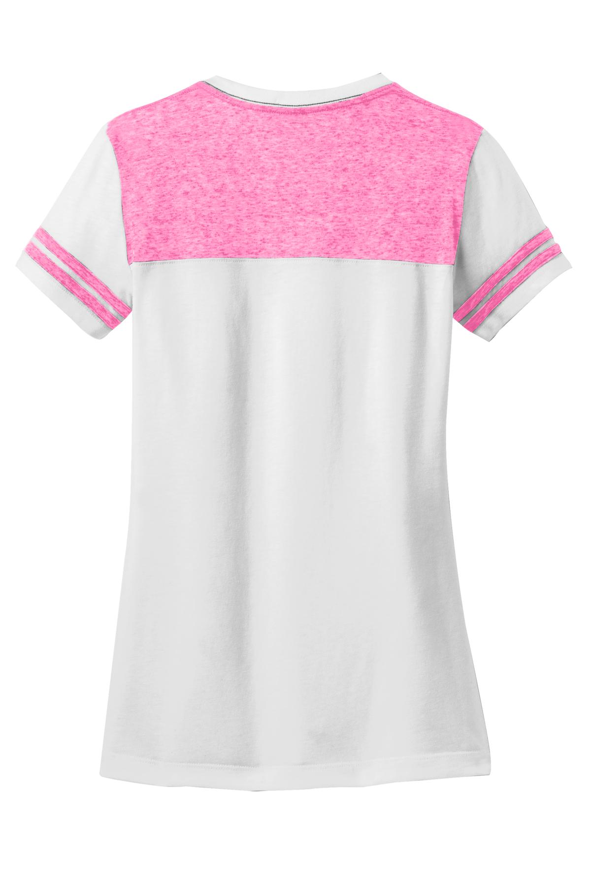 District Juniors Varsity V-Neck Tee. DT264 Womens Apparel Shirts & Tops
