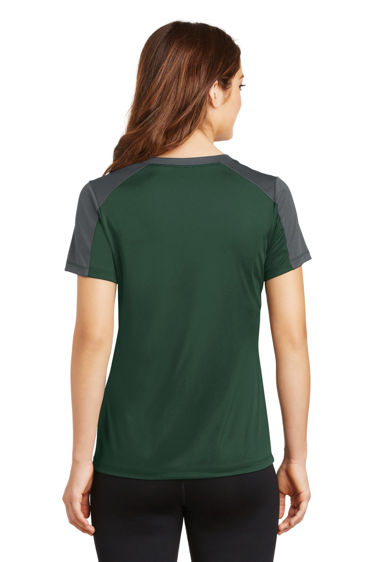 Sport-Tek Women's PosiCharge Competitor Sleeve-Blocked V-Neck Tee LST354