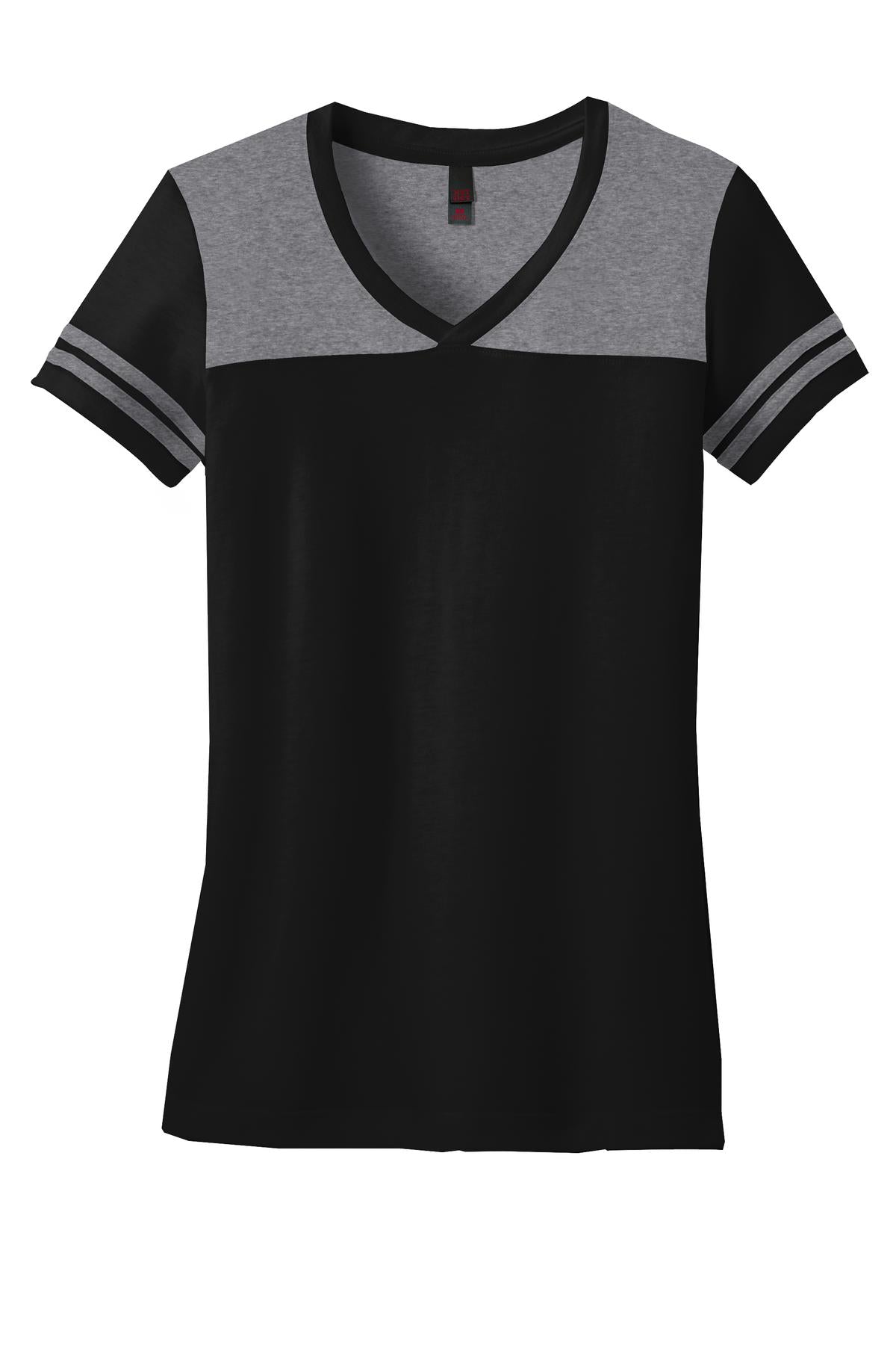 District Juniors Varsity V-Neck Tee. DT264 Womens Apparel Shirts & Tops