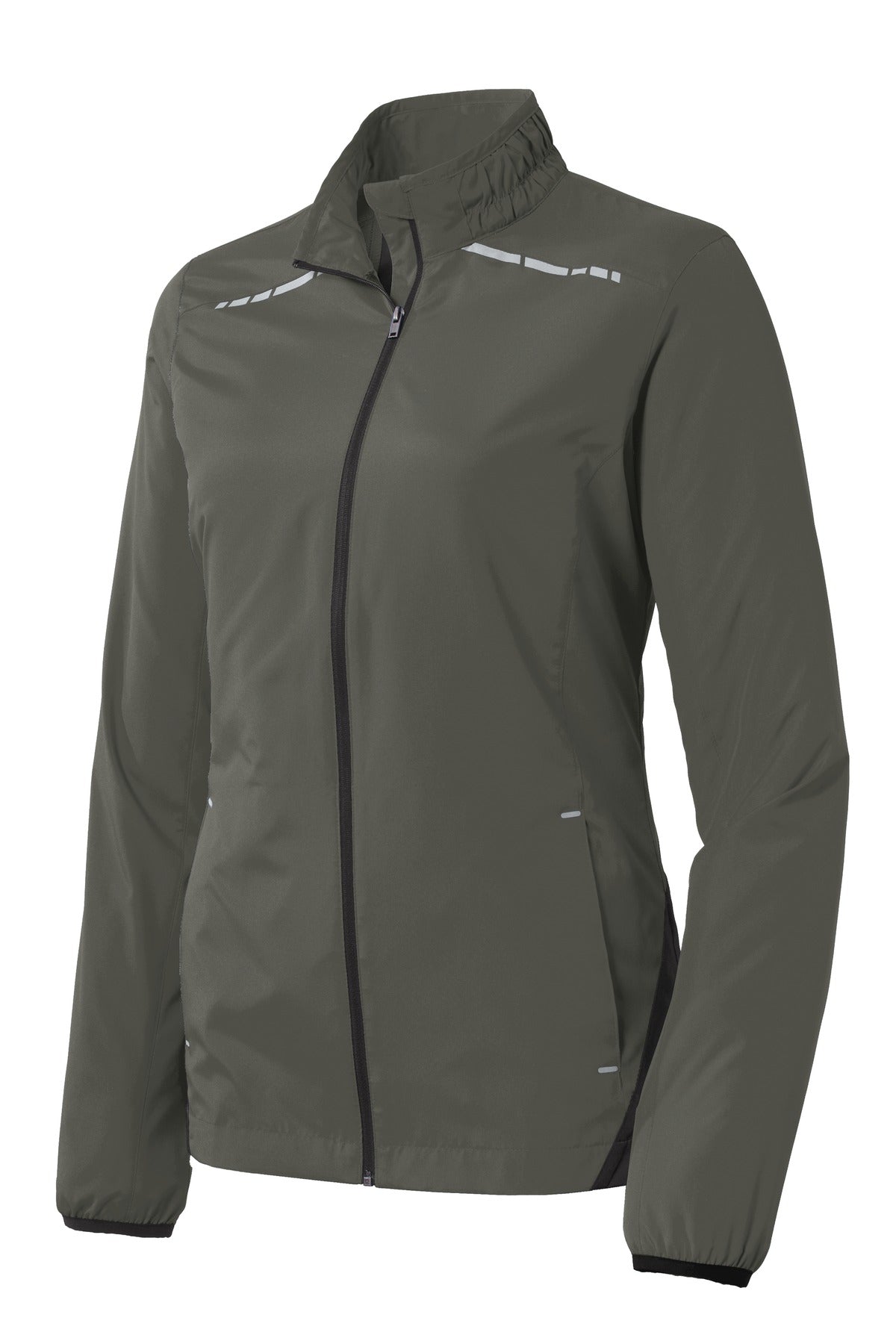 Port Authority Ladies Zephyr Reflective Hit Full-Zip Jacket. L345 Womens Apparel Jackets & Vests
