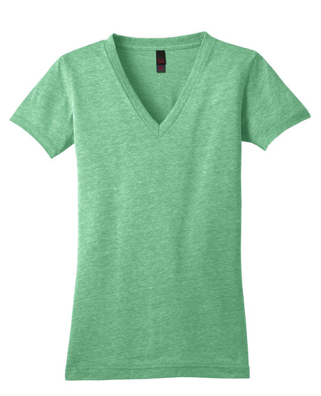 District Juniors Tri-Blend V-Neck Tee. DT242V Womens Apparel Shirts & Tops