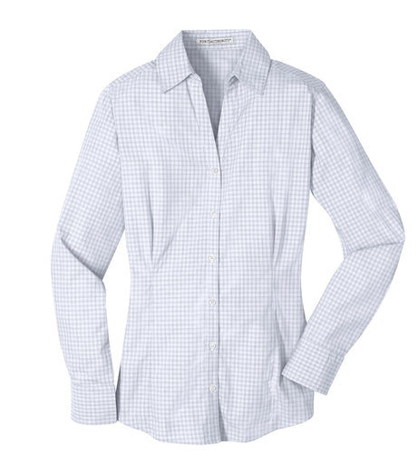 Port Authority Ladies Plaid Pattern Easy Care Shirt. L639 Womens Apparel Shirts & Tops
