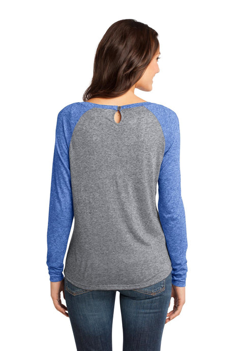 District - Juniors Microburn Long Sleeve Raglan Tee. DT262 Womens Apparel Shirts & Tops