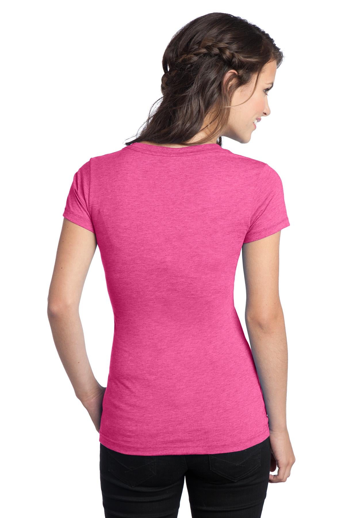 District Juniors Tri-Blend V-Neck Tee. DT242V Womens Apparel Shirts & Tops