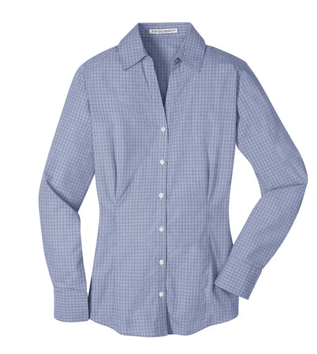 Port Authority Ladies Plaid Pattern Easy Care Shirt. L639 Womens Apparel Shirts & Tops