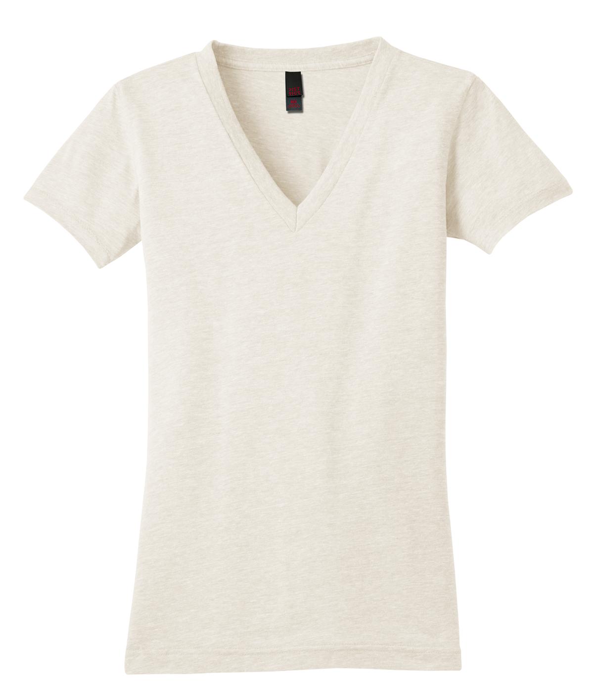 District Juniors Tri-Blend V-Neck Tee. DT242V Womens Apparel Shirts & Tops
