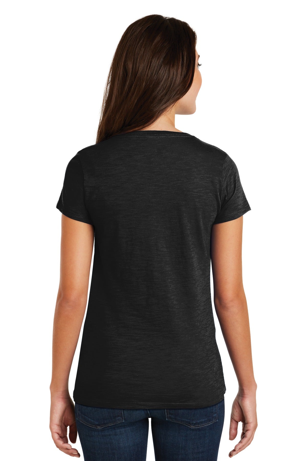 District Women's Super Slub V-Neck Tee DM3501 Womens Apparel Shirts & Tops