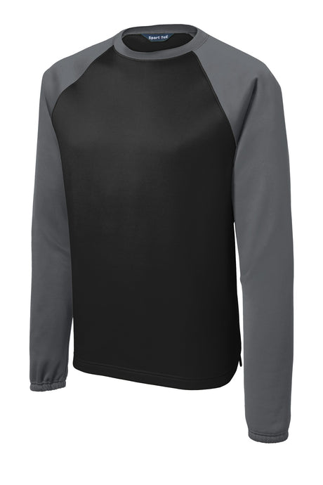 Sport-Tek Men's Sport-Wick Raglan Colorblock Fleece Crewneck ST242 Mens Apparel Shirts & Tops