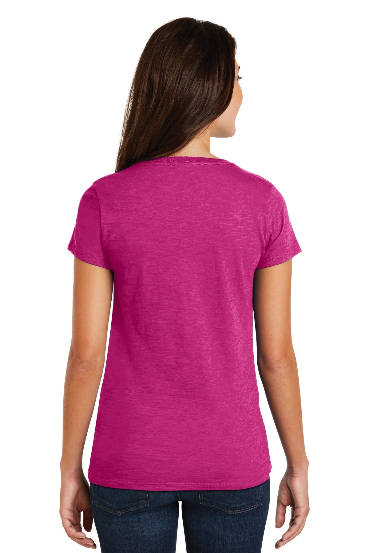 District Women's Super Slub V-Neck Tee DM3501 Womens Apparel Shirts & Tops