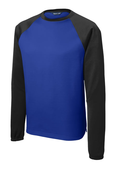 Sport-Tek Men's Sport-Wick Raglan Colorblock Fleece Crewneck ST242 Mens Apparel Shirts & Tops