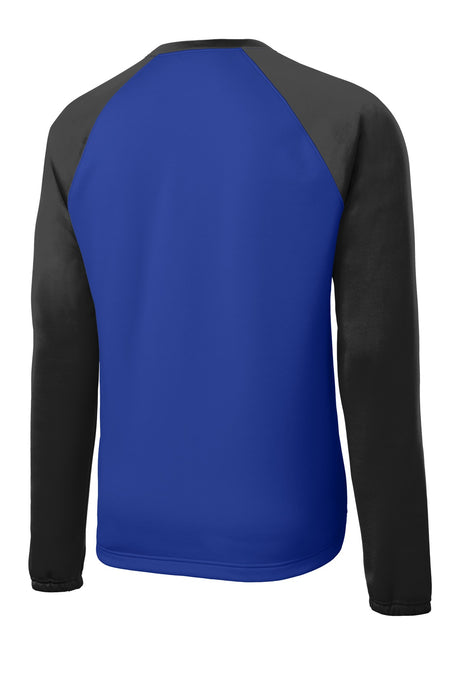 Sport-Tek Men's Sport-Wick Raglan Colorblock Fleece Crewneck ST242 Mens Apparel Shirts & Tops