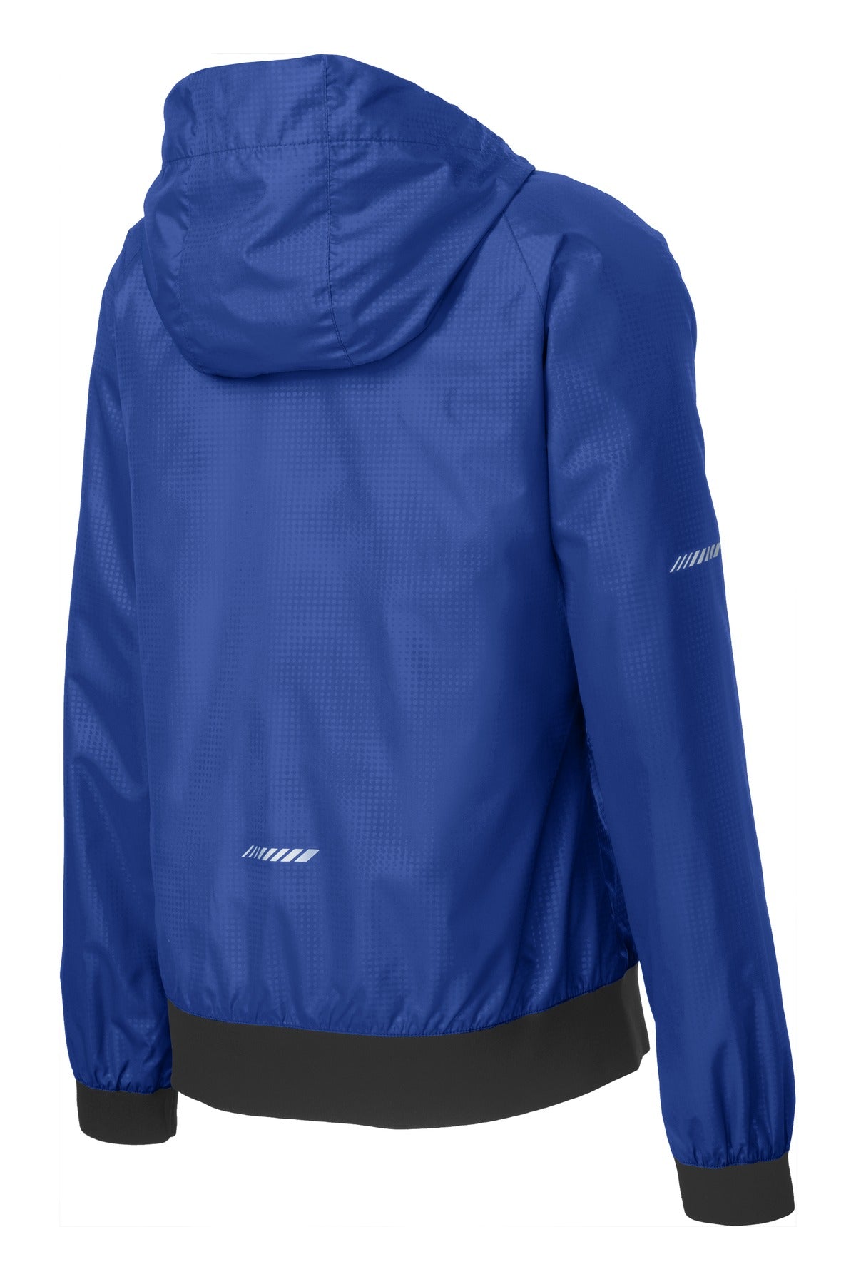 Sport-Tek Women's Embossed Hooded Wind Jacket LST53 Womens Apparel Jackets & Vests