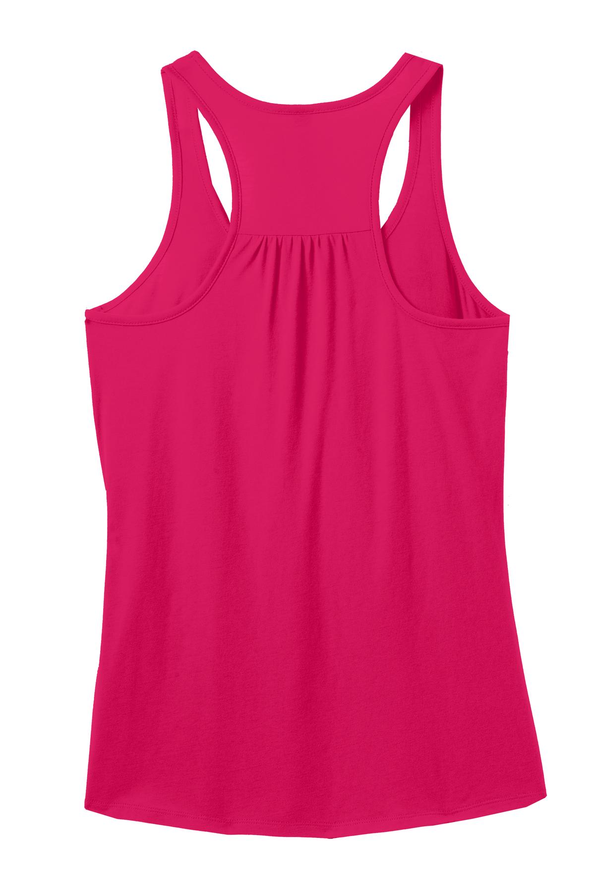 District Made Ladies 60/40 Gathered Racerback Tank. DM420 Womens Apparel Shirts & Tops