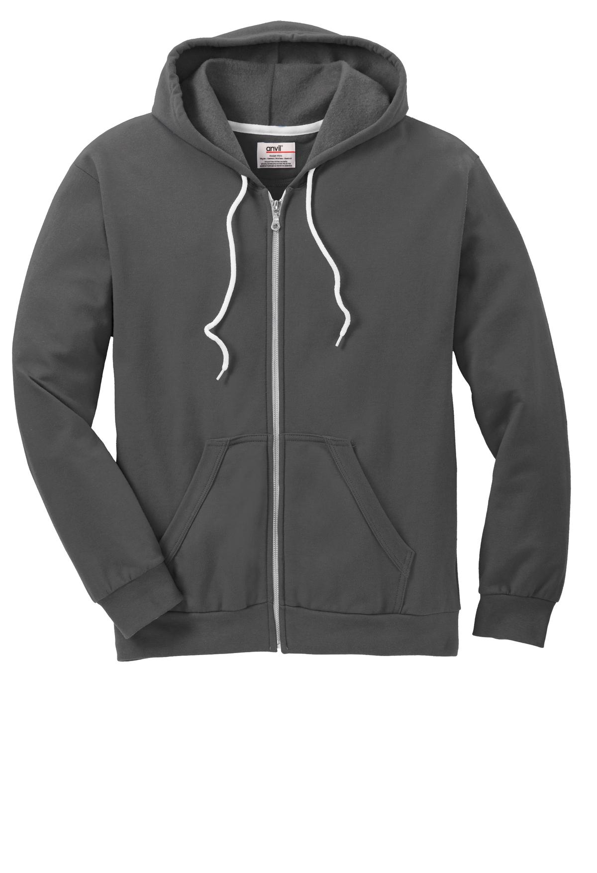 Anvil Full-Zip Hooded Sweatshirt. 71600 Mens Apparel Sweatshirts & Fleece