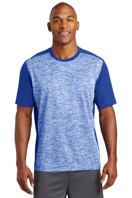 Sport-Tek Men's PosiCharge Electric Heather Colorblock Tee ST395 Mens Apparel Shirts & Tops