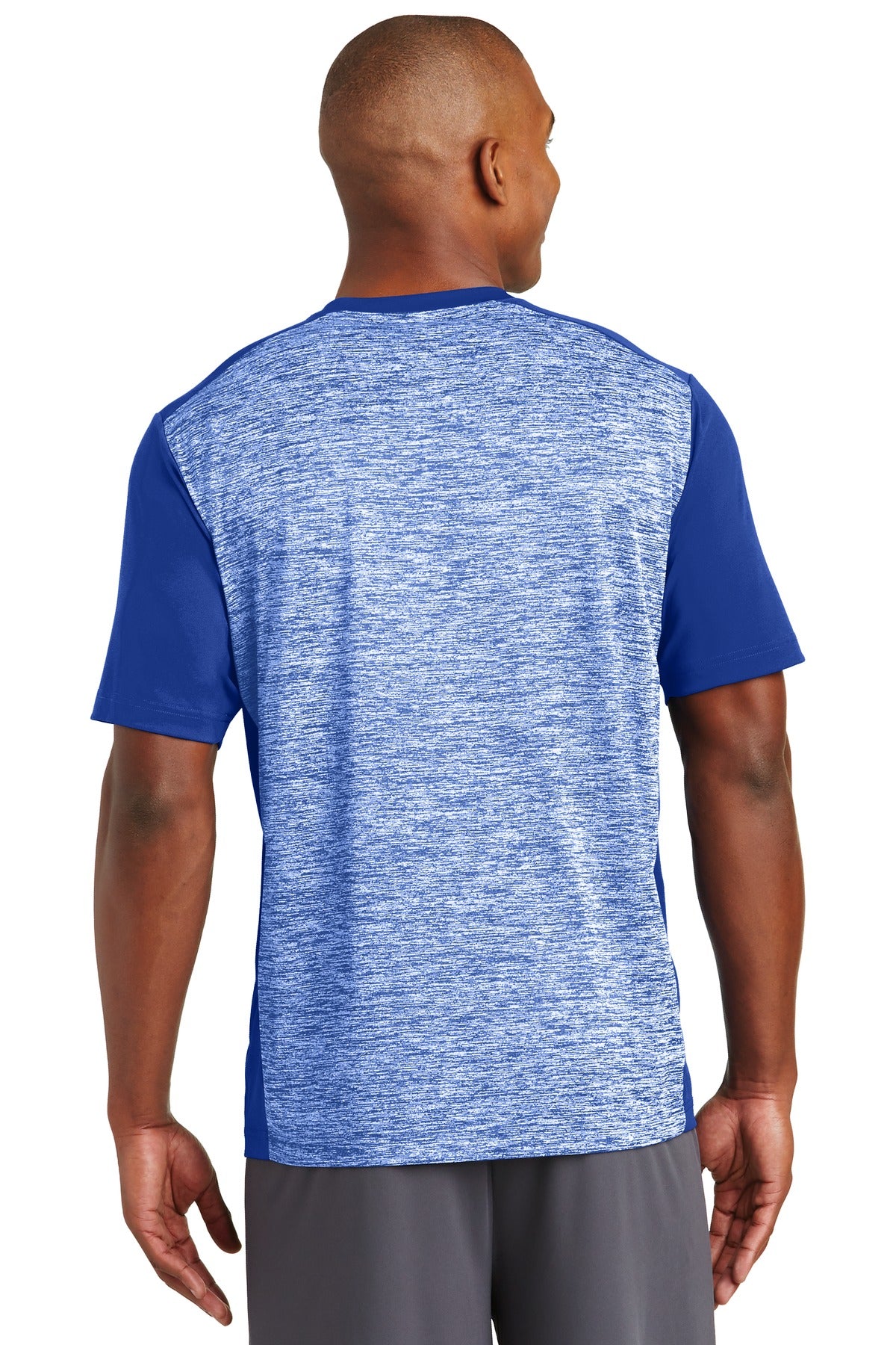 Sport-Tek Men's PosiCharge Electric Heather Colorblock Tee ST395 Mens Apparel Shirts & Tops