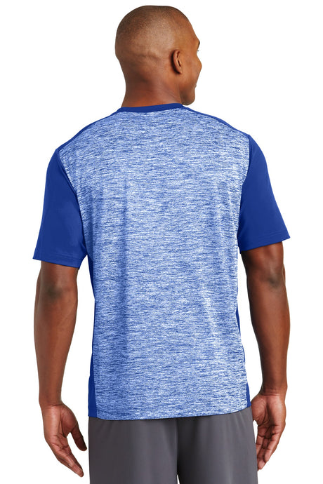 Sport-Tek Men's PosiCharge Electric Heather Colorblock Tee ST395 Mens Apparel Shirts & Tops