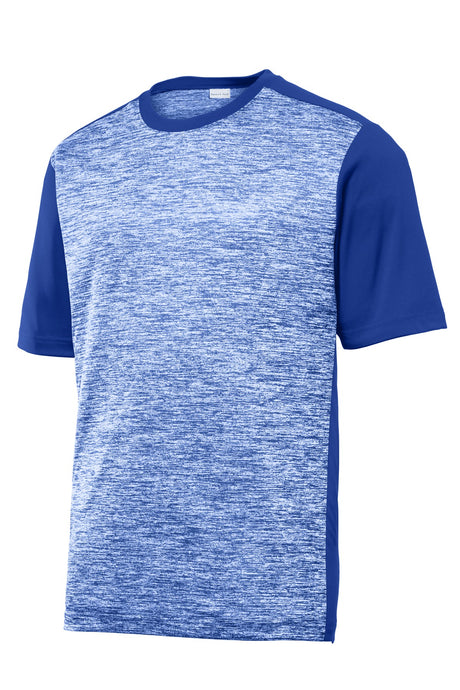 Sport-Tek Men's PosiCharge Electric Heather Colorblock Tee ST395 Mens Apparel Shirts & Tops