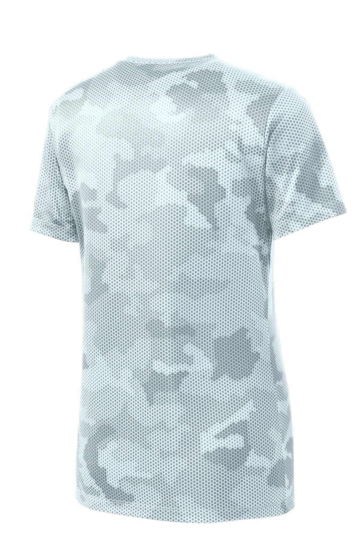 Sport-Tek Women's Camo Hex V-Neck Tee LST370