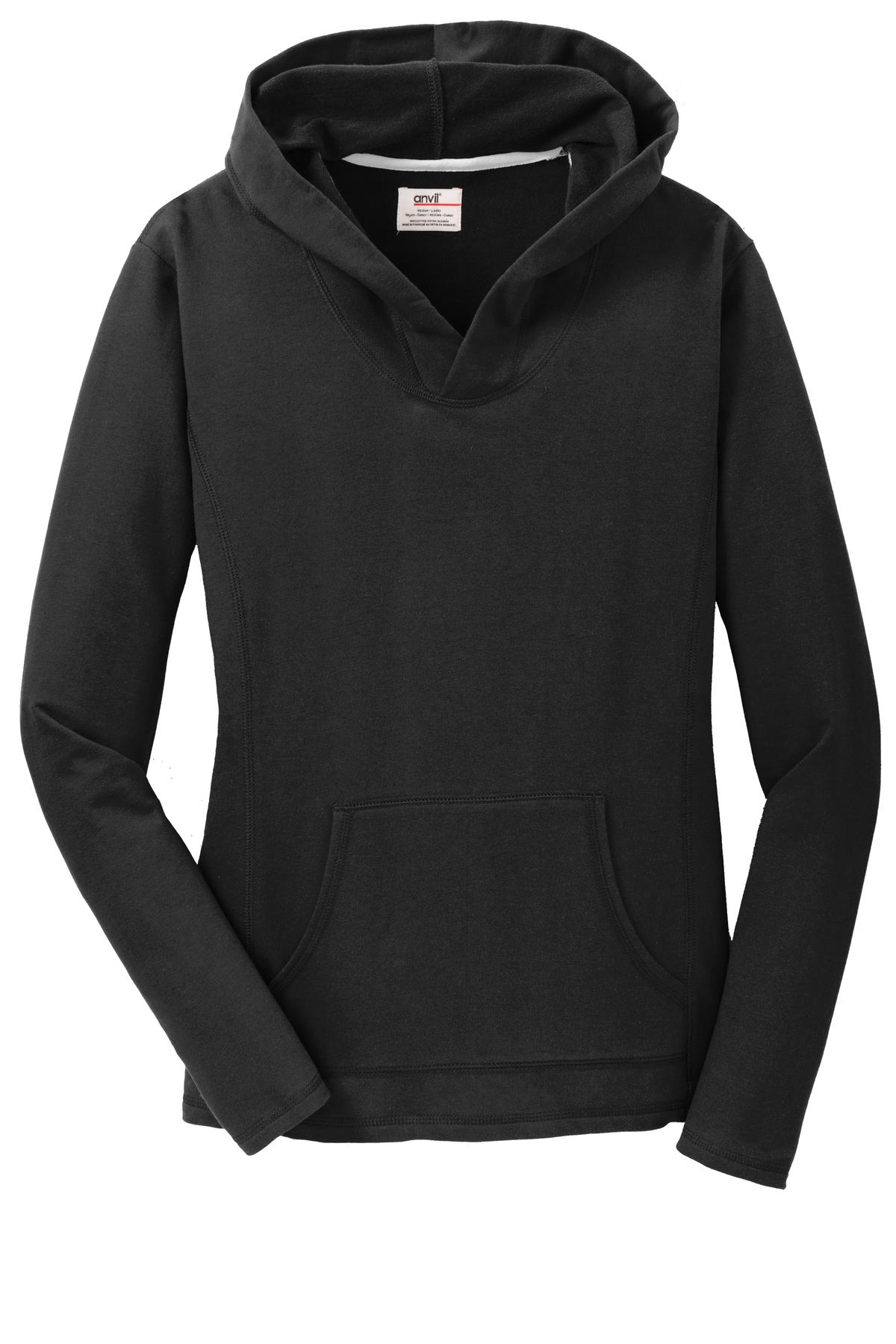 Anvil Ladies French Terry Pullover Hooded Sweatshirt. 72500L Womens Apparel Sweatshirts & Fleece