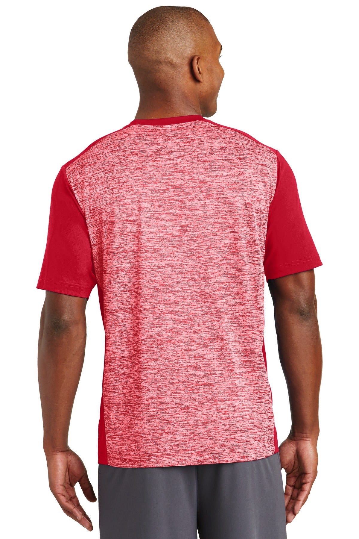 Sport-Tek Men's PosiCharge Electric Heather Colorblock Tee ST395 Mens Apparel Shirts & Tops