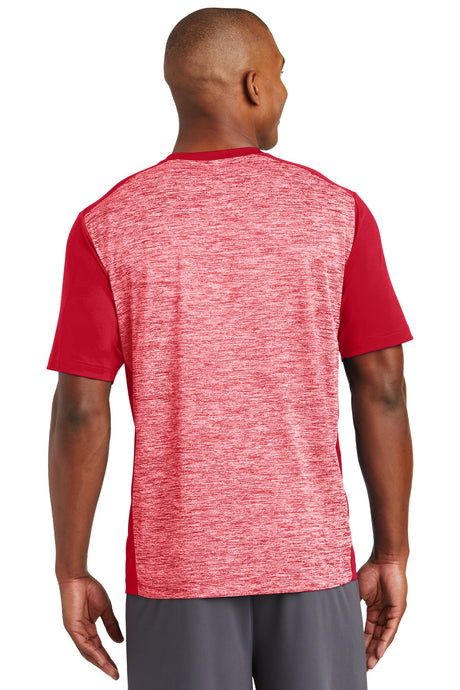 Sport-Tek Men's PosiCharge Electric Heather Colorblock Tee ST395 Mens Apparel Shirts & Tops