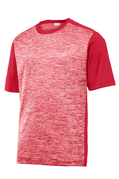 Sport-Tek Men's PosiCharge Electric Heather Colorblock Tee ST395 Mens Apparel Shirts & Tops