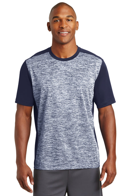 Sport-Tek Men's PosiCharge Electric Heather Colorblock Tee ST395 Mens Apparel Shirts & Tops