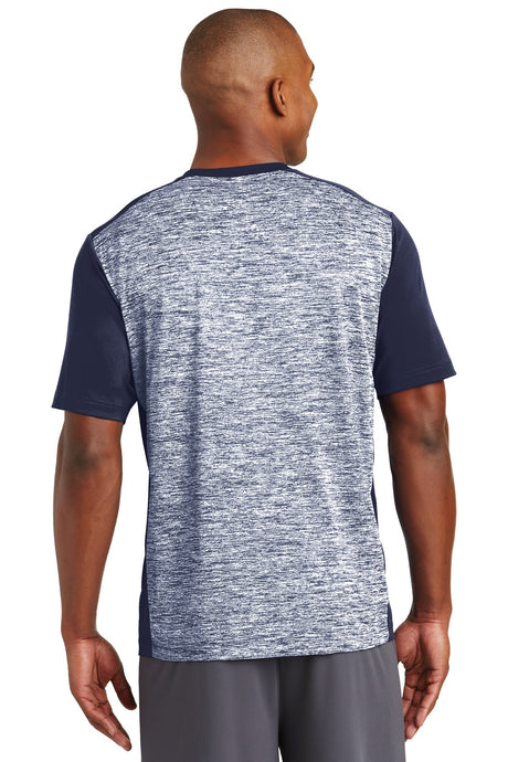 Sport-Tek Men's PosiCharge Electric Heather Colorblock Tee ST395 Mens Apparel Shirts & Tops