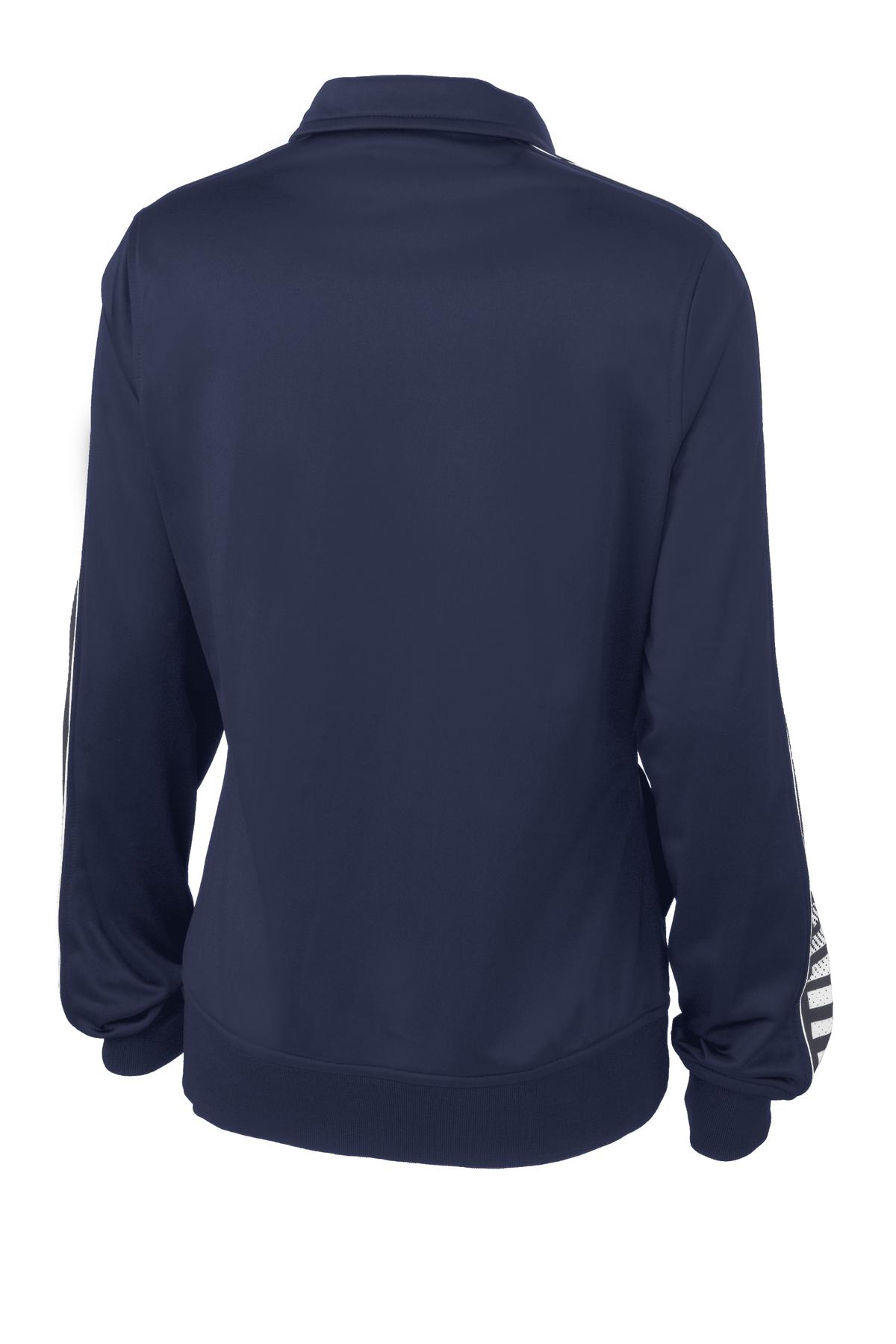 Sport-Tek Women's Dot Sublimation Tricot Track Jacket LST93 Womens Apparel Jackets & Vests