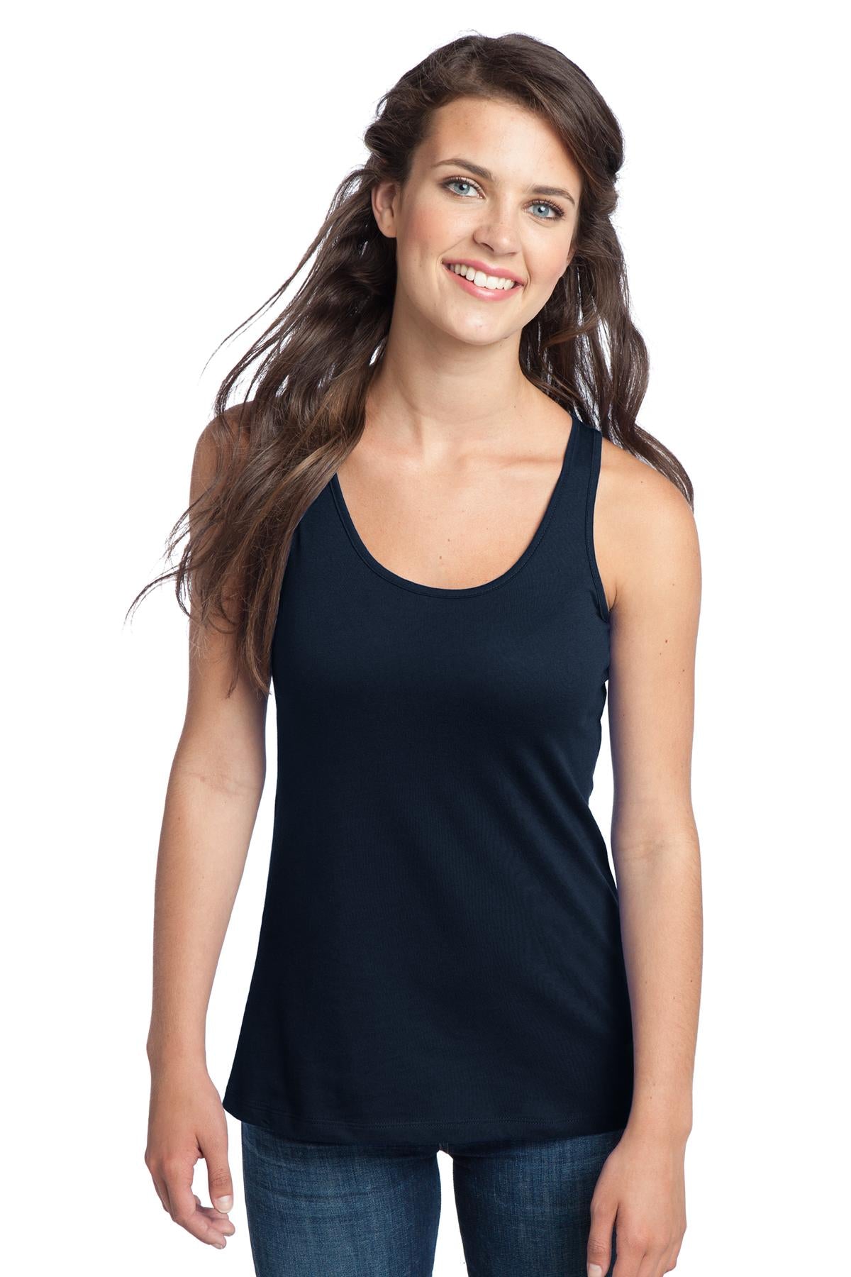 District - Juniors 60/40 Racerback Tank. DT237 Womens Apparel Shirts & Tops