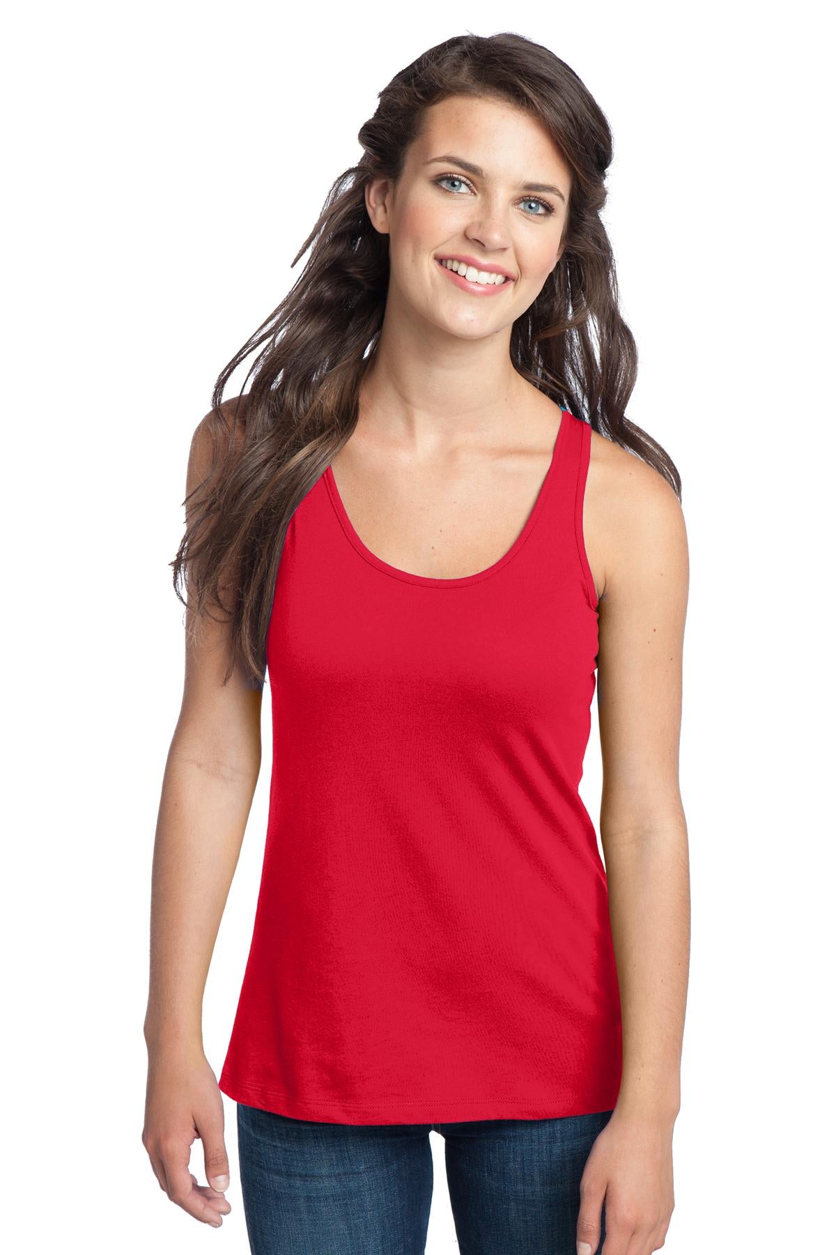 District - Juniors 60/40 Racerback Tank. DT237 Womens Apparel Shirts & Tops
